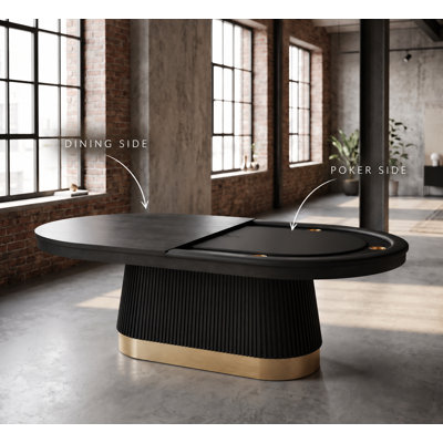 Prohibition Series Texas Hold'em Table - With 84"  Dining Top By RAM Game Room