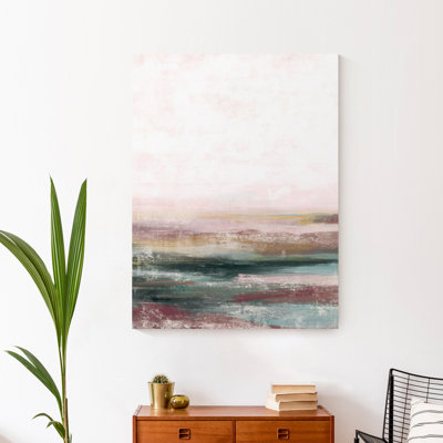 Emerald Abstract Painting  Wrapped Canvas Painting Print