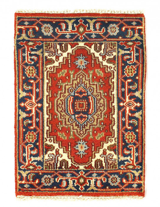 Tapis unique en laine rouille 2 pi x 3 pi Reuter