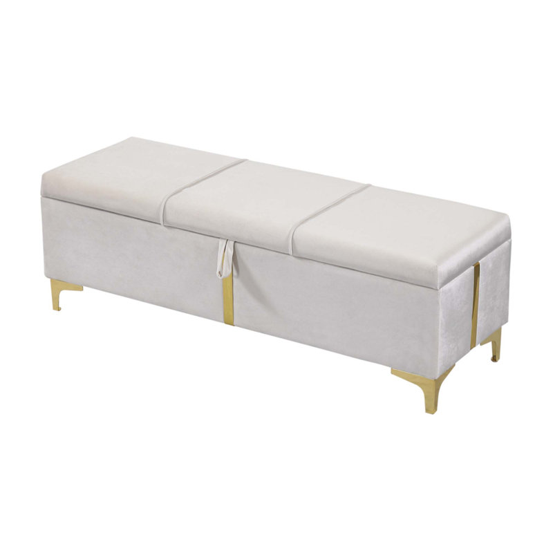 Elegant Upholstered Storage Ottoman