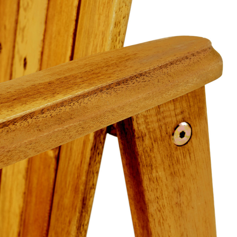 Ensemble de 2 chaises de salle à manger Adirondack résistantes aux intempéries