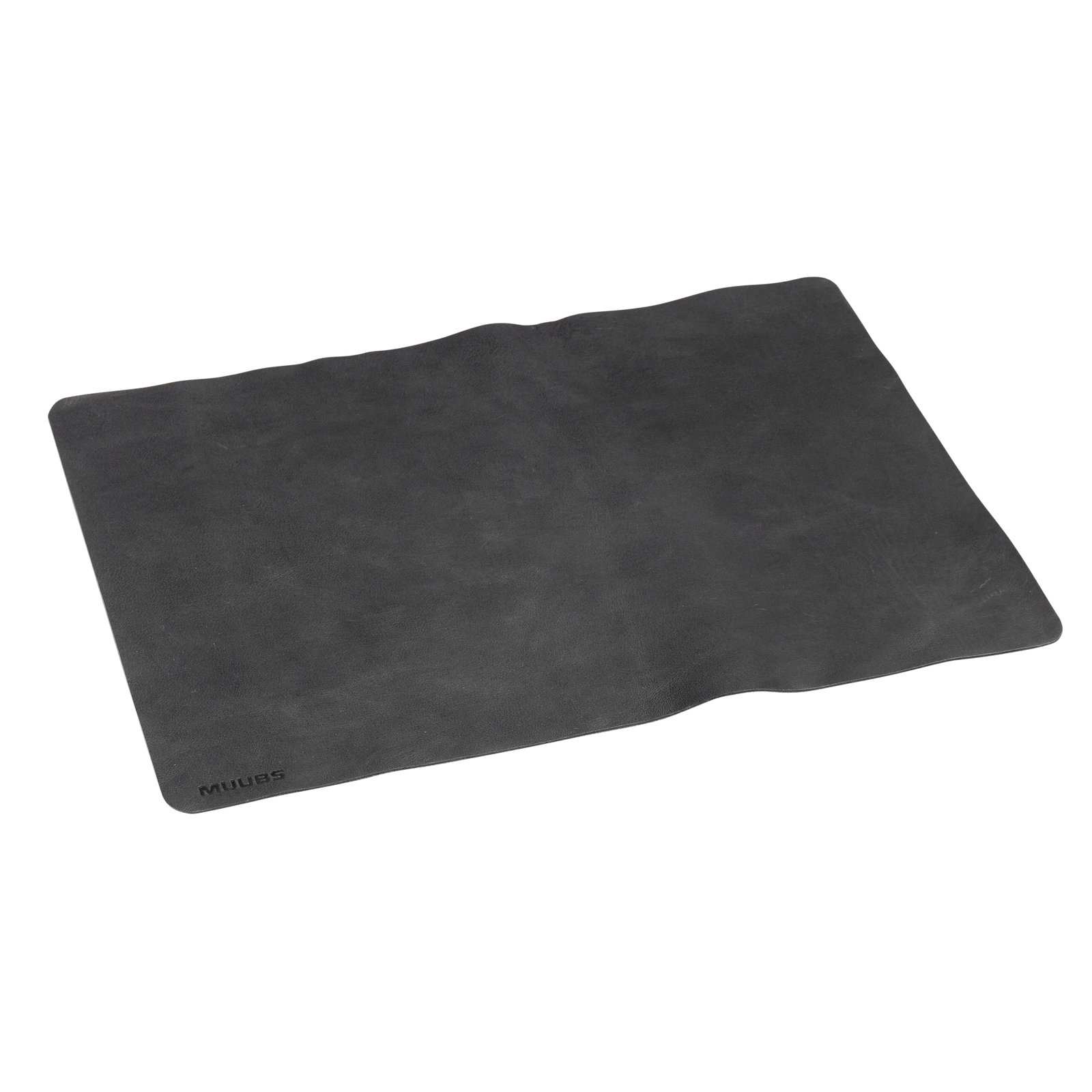 Tribune 17.75" Leather Placemat, Black
