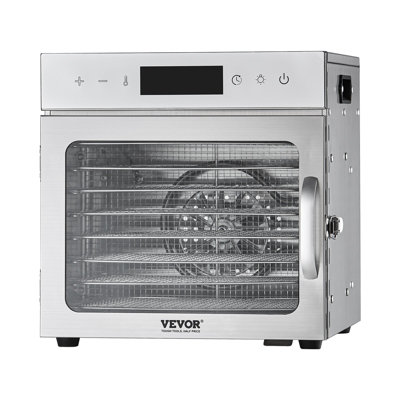 Food Dehydrator Machine, 8 Stainless Steel Trays, 400W Electric Food Dryer with Adjustable Temperature & 24-Hour Timer, Freeze Dryer for Jerky, Meat, Fruit, Vegetables, Herbs, Dog Treats