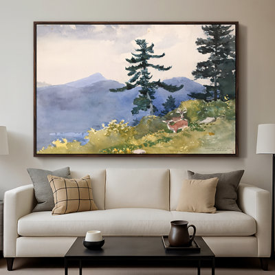 North Woods Club, Adirondacks, 1892 - Toile tendue avec châssis Winslow Homer