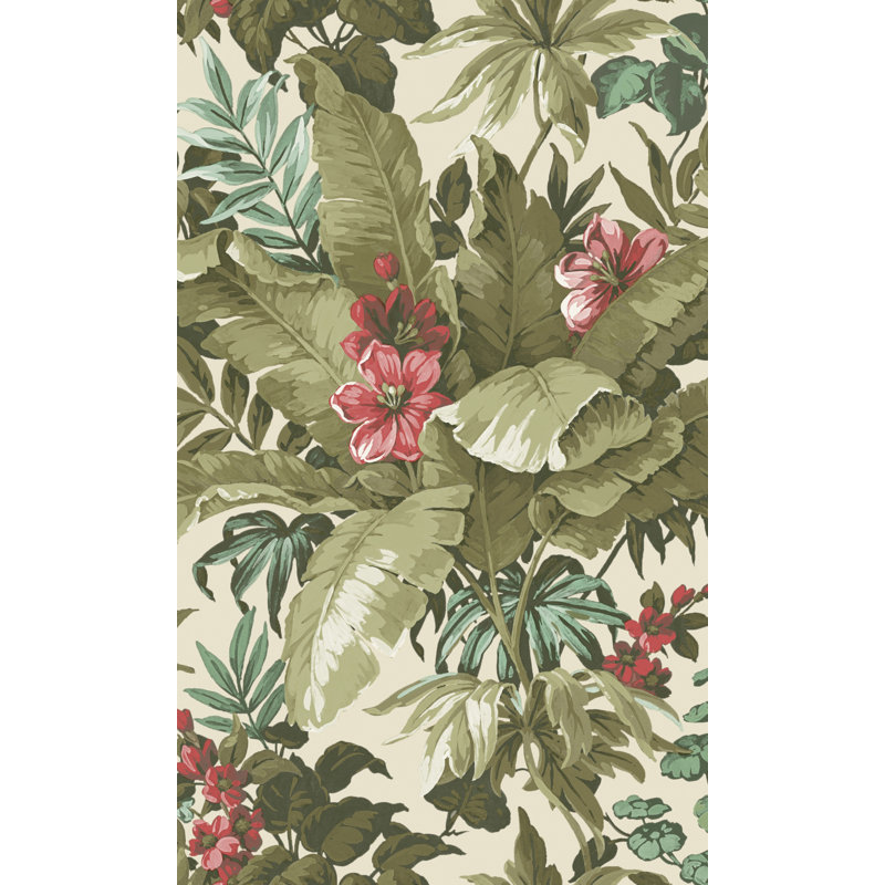 Papier peint botanique Asperia, Beige