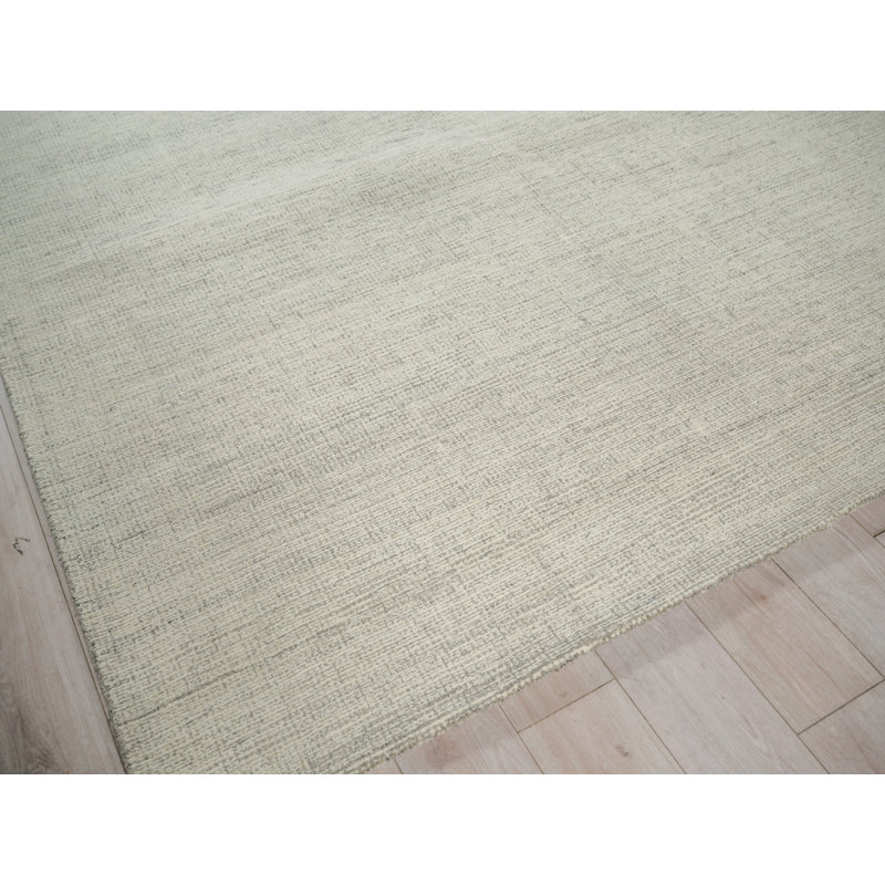 Elements Hand Tufted Wool Area Rug, Gray/Ivory, Rectangle 8' x 10'