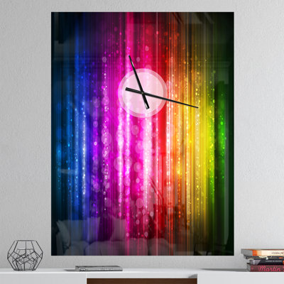 Glowing Background - Modern wall clock