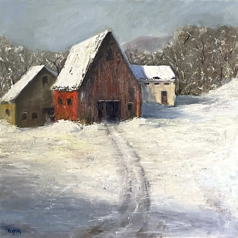 «Attore Winter Homestead I» sur toile par Marilyn Wendling, H 36 po x l 36 po