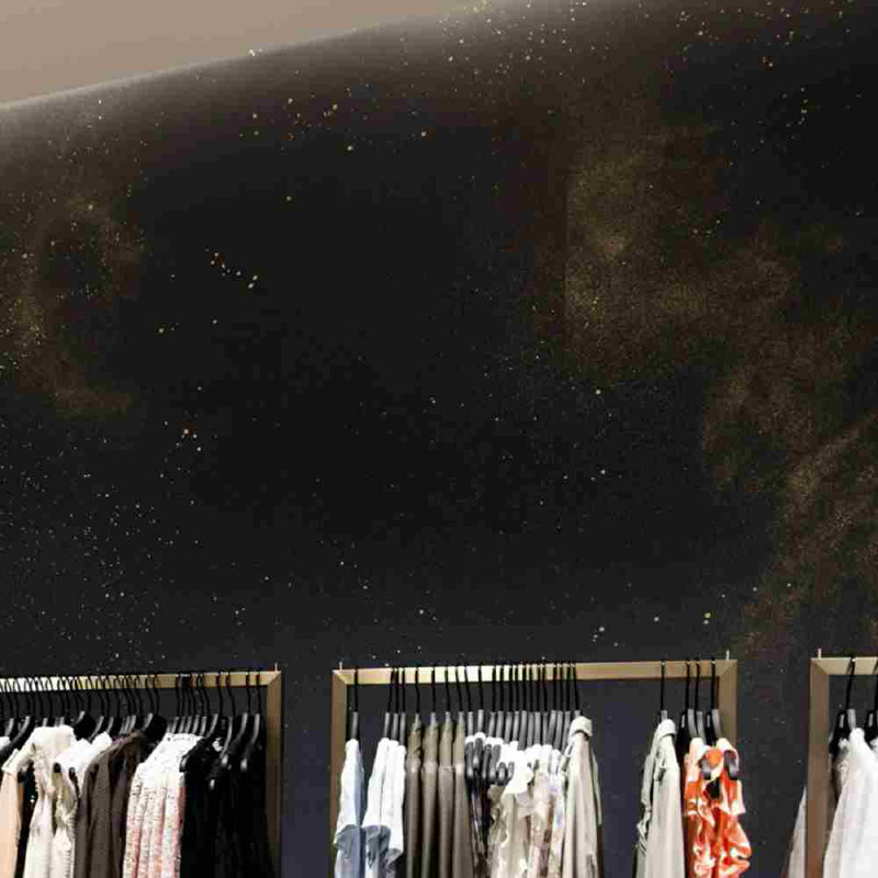 Cosmos Wallpaper, 26" W x 144" L, Blush Pink/Gold/White