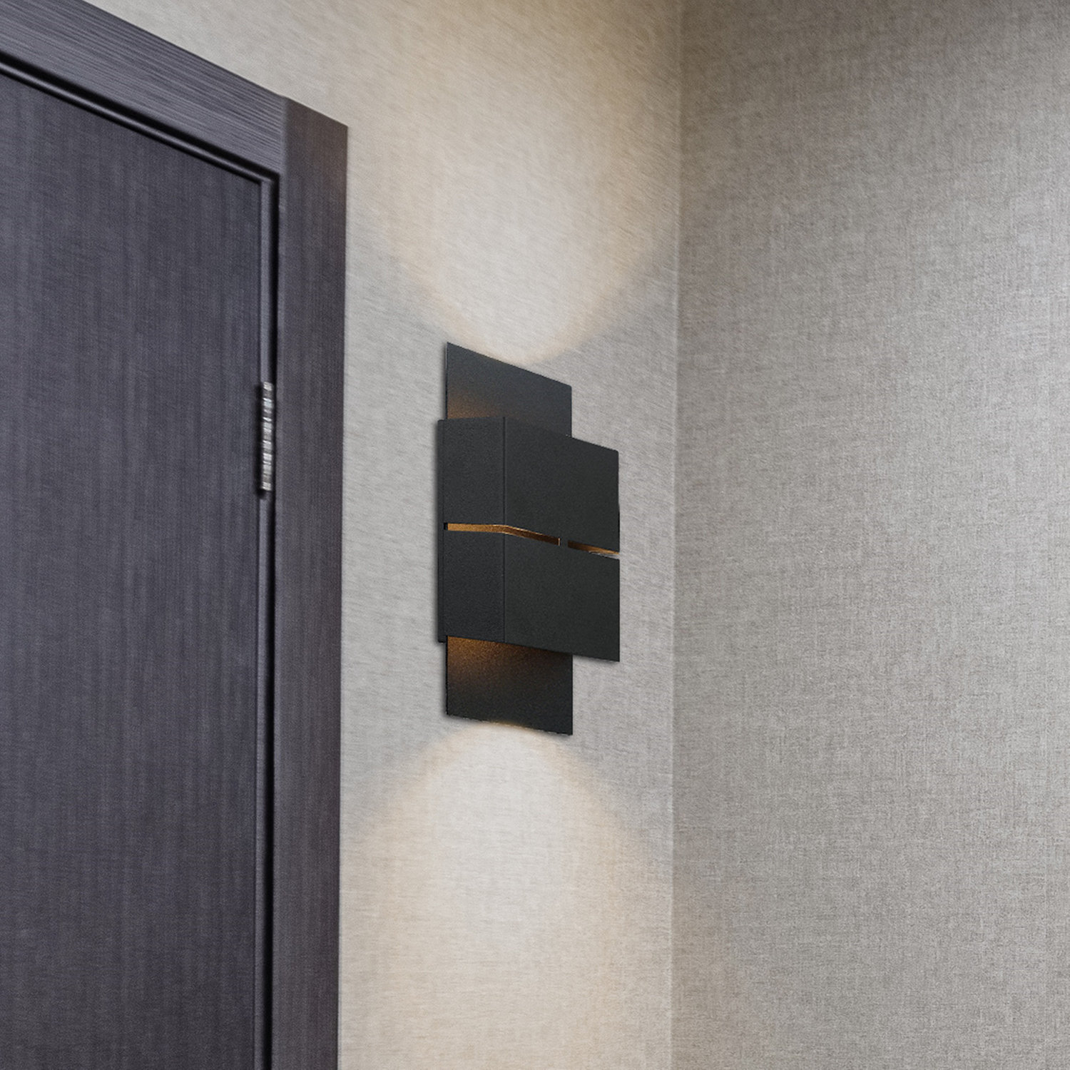 Devonte 2 Light Outdoor Wall Light, Matte Black