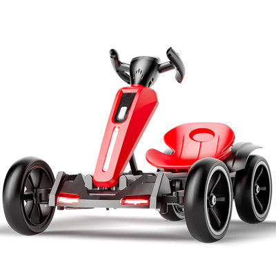 12V Electric Pedal Go Kart Ride On Toy for Kids 3-8 Years, Dual RS390 Motors, 5 MPH Max Speed, 4 Non-Slip Eva Wheels