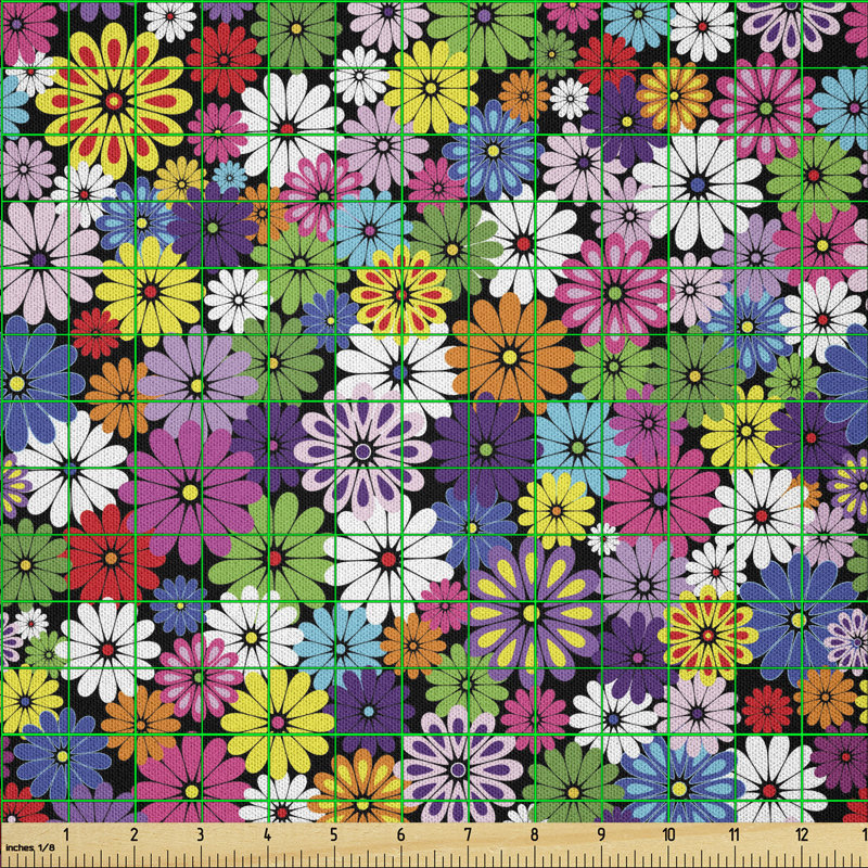 Cymon Colorful Flowers Daisies Wildflowers Fabric