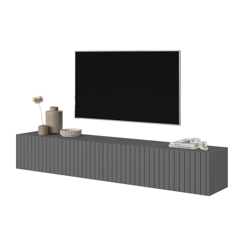 Mercola Unfinished Floating TV Stand for TVs up to 70", Graphite