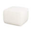 Boucle blanche de forme carrée avec mousse dense et ressorts ensachés, design sophistiqué pour espaces modernes, rembourrage rembourré l 22,65 po x P 16,98 po, système, patins non marquants, lisse