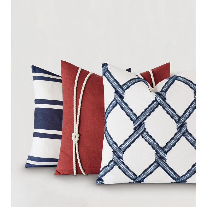 Summerhouse Square Pillow Cover & Insert, Polyester