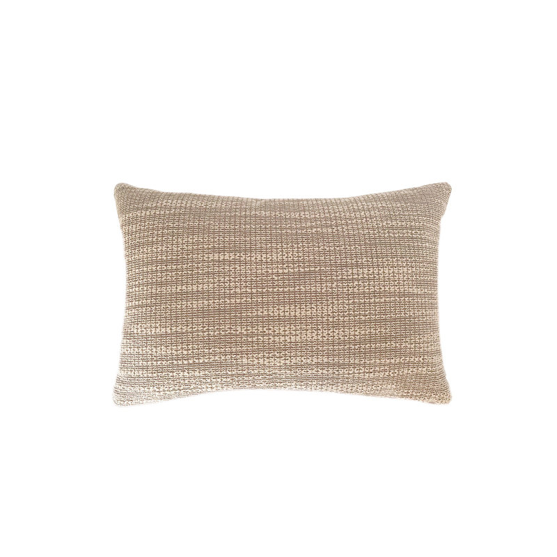 Mocha Brown Woven Acrylic Indoor Outdoor Pillow