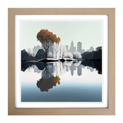 Central Park Minimalism - Single Picture Frame Print on Wood