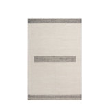 Hand Hooked Area Rug in Pewter/Ivory