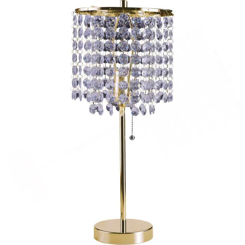 Mclea Bedside Table Lamp, 19'' H x 8'' W x 8'' D, Gold