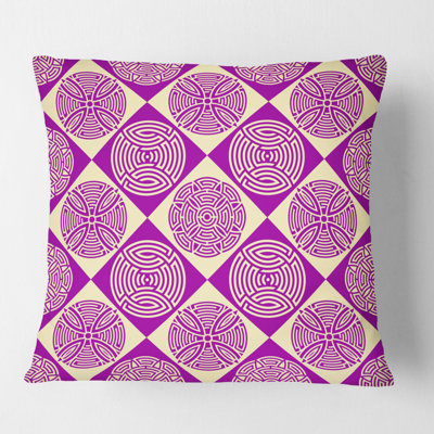 Retro Abstract Pattern Design I - Mid-Century ModernPrinted Throw Pillow