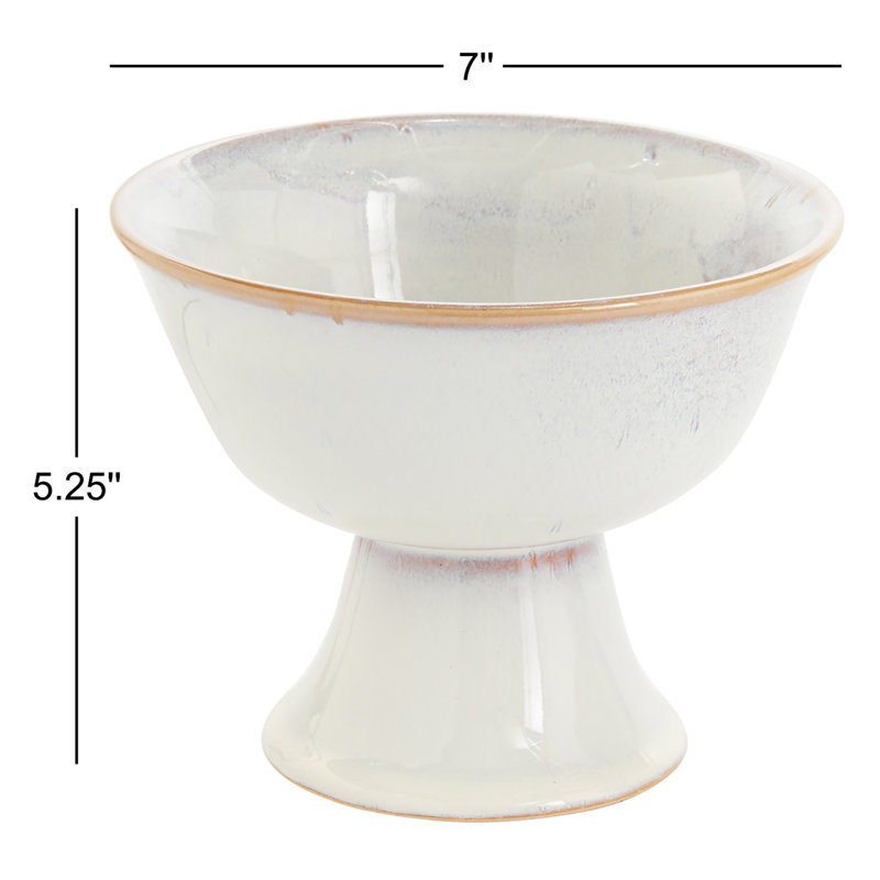 Vase de table en céramique fabriqué à la main, H 5,25 po x l 7 po x P 7 po