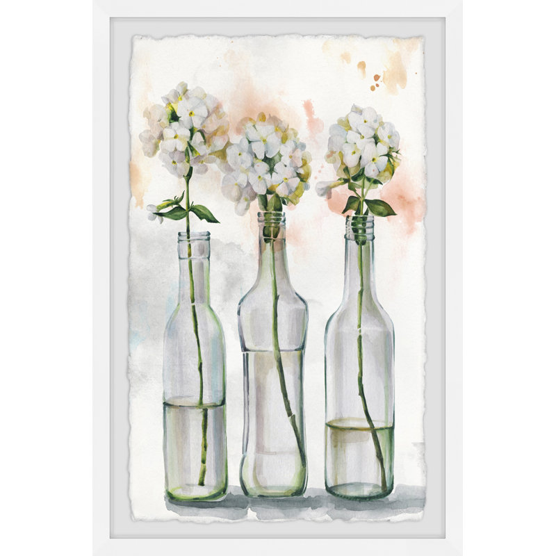 Bottled Blooms by Parvez Taj - Single Picture Frame Painting, 30 cm H x 20 cm W