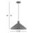 Schultz Metal 1-Light Single Dome Pendant with Adjustable Hanging Height-244780255-244761618