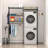 Laundry Room Clothes Drying Rack, Over The Washer and Dryer Storage Shelf, Clothes Drying Rack with Laundry Hamper and Hooks