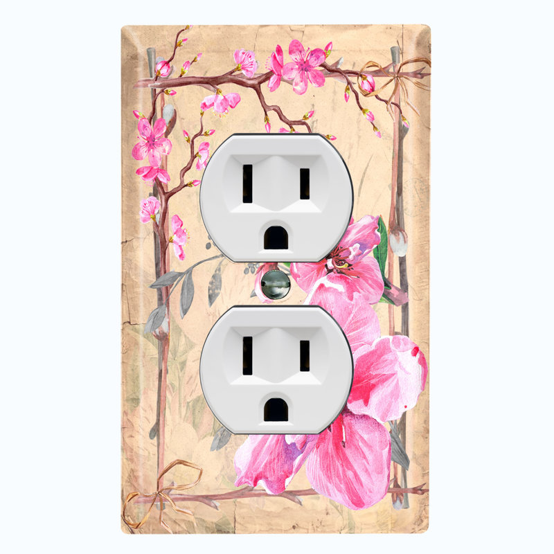 Plaque murale rétro 1 branche beige