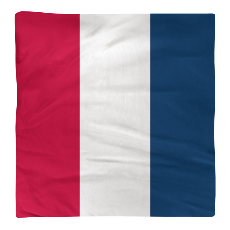 Striped Square Napkin, Red/White/Navy, 22" H x 22" W x 0.25" D, Poly Twill