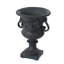 Urne décorative en oxyde de magnésium - Noir antique, L 17,3 po x l 24 po, jardin et patio noir sans assemblage, pot à fleurs-131083359