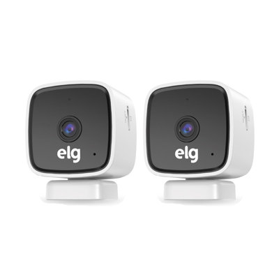 Caméra d'intérieur intelligente ELG HD sécurité 1 080P avec détection de mouvement et vision nocturne (deux unités)