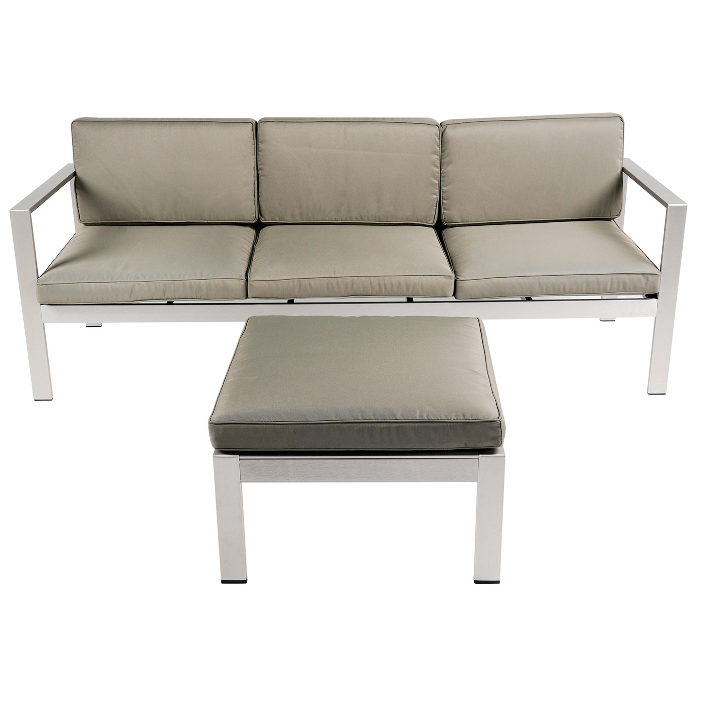 Latitude Run® Siebeld 79.03'' Aluminum Outdoor Patio Sectional with ...