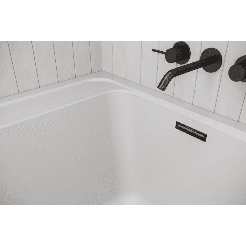 Lab 60'' L Freestanding Soaking Bathtub, Matte White, Matte Black