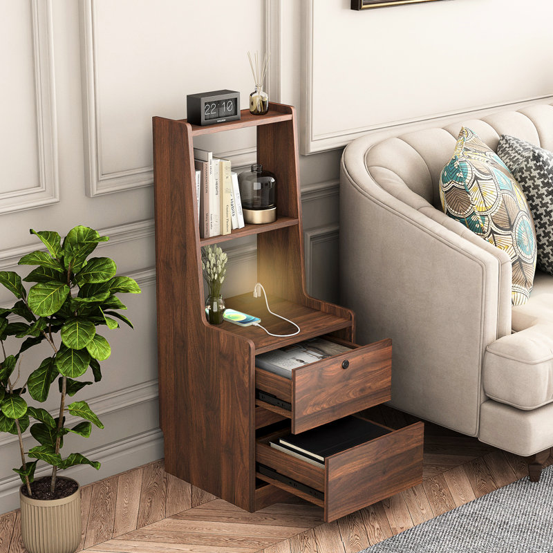 Table de chevet pour chambre à coucher avec option de table de chevet 6 couleurs et armoire verrouillable
