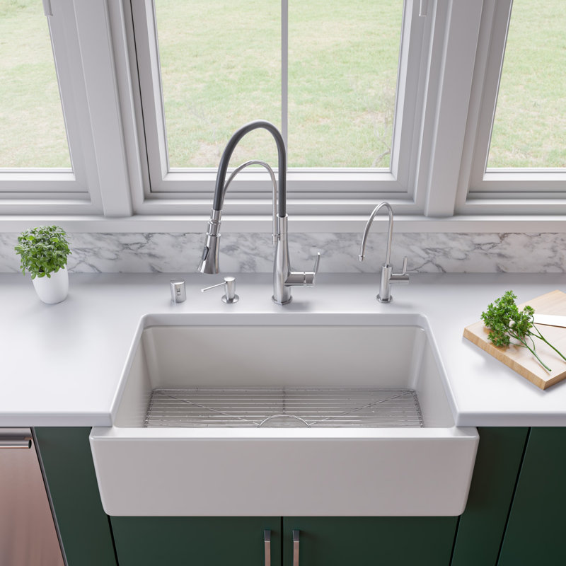 33.12'' L Single Bowl Granite Kitchen Sink