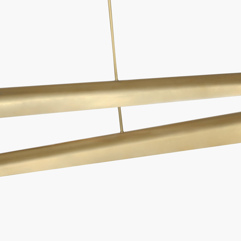 Kelly Wearstler Piel 52" Multi-Positional Chandelier, Antique-Burnished Brass
