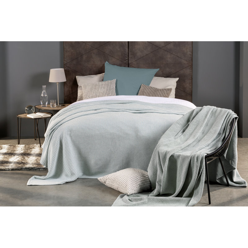 Sheffield Cotton Geometric Shapes Bedspread, 140 x 210cm Bedspread