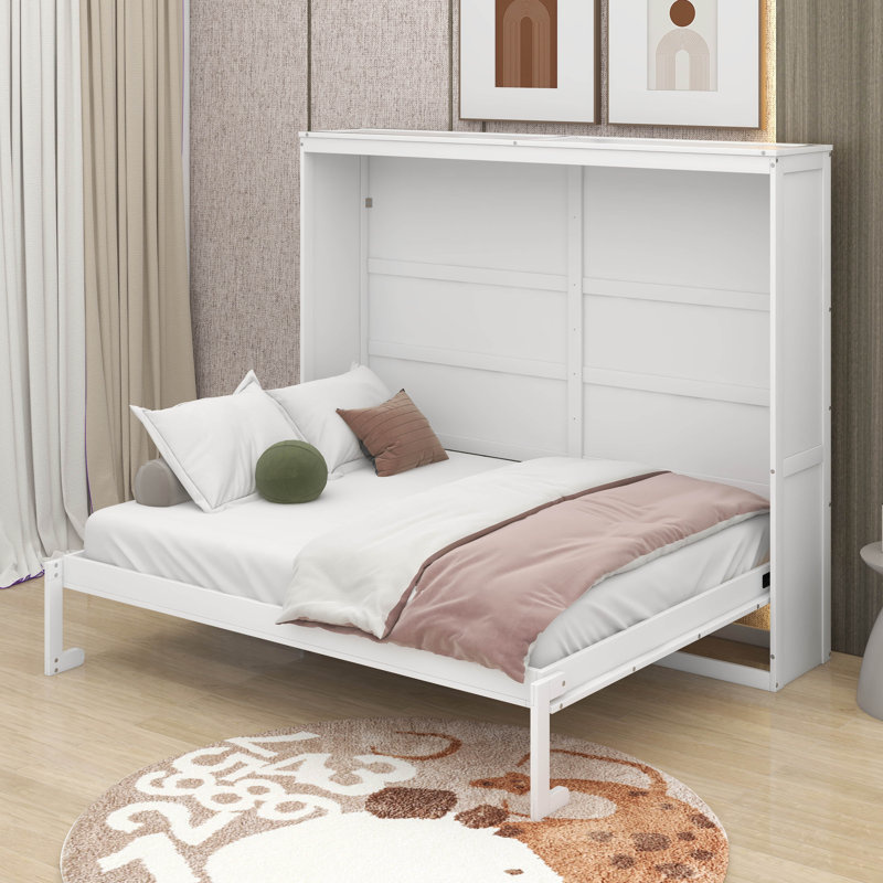 Grand lit escamotable mural, Blanc, Grand lit