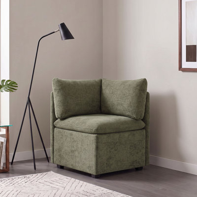 Fauteuil de coin rembourré avec rangement