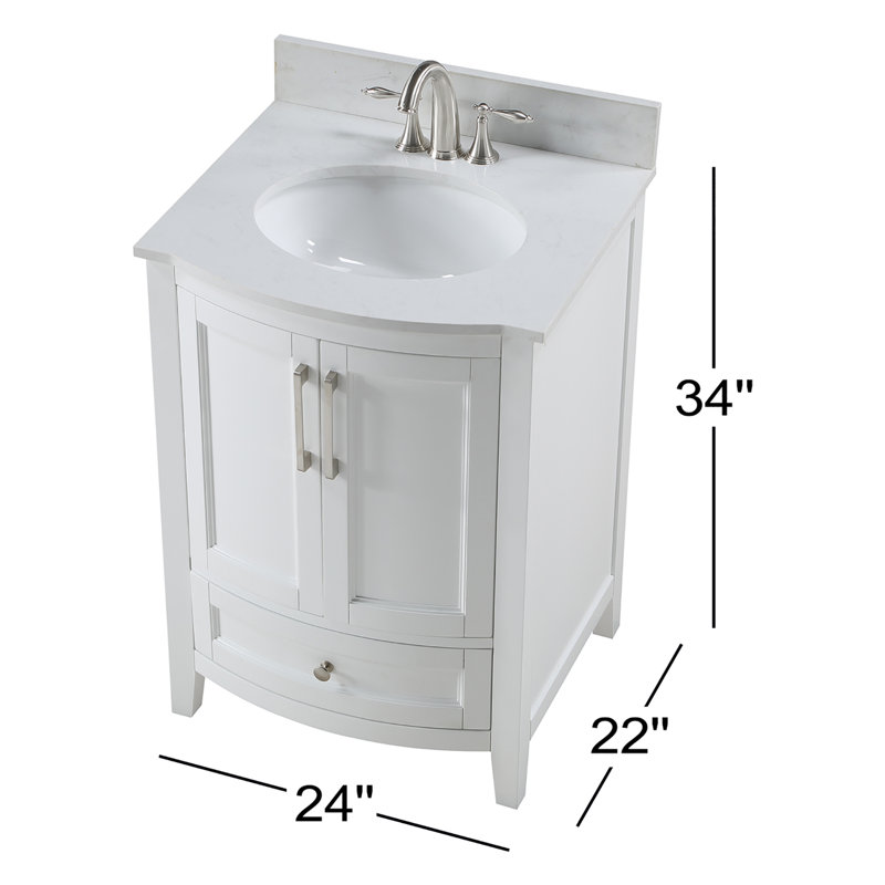 Ensemble de meuble-lavabo simple 24 po Aleeshba