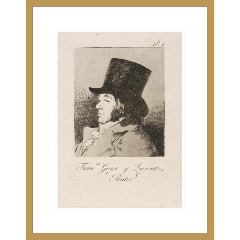 Francisco Goya y Lucientes Pintor (Francisco Goya y Lucientes painter) par Francisco de Goya - Estampe numérique encadrée