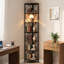 Bookcase with Black and 78.7 in, Storage, 12.1 Kg Product Weight, Slim Steel Frame, Metal Frame
