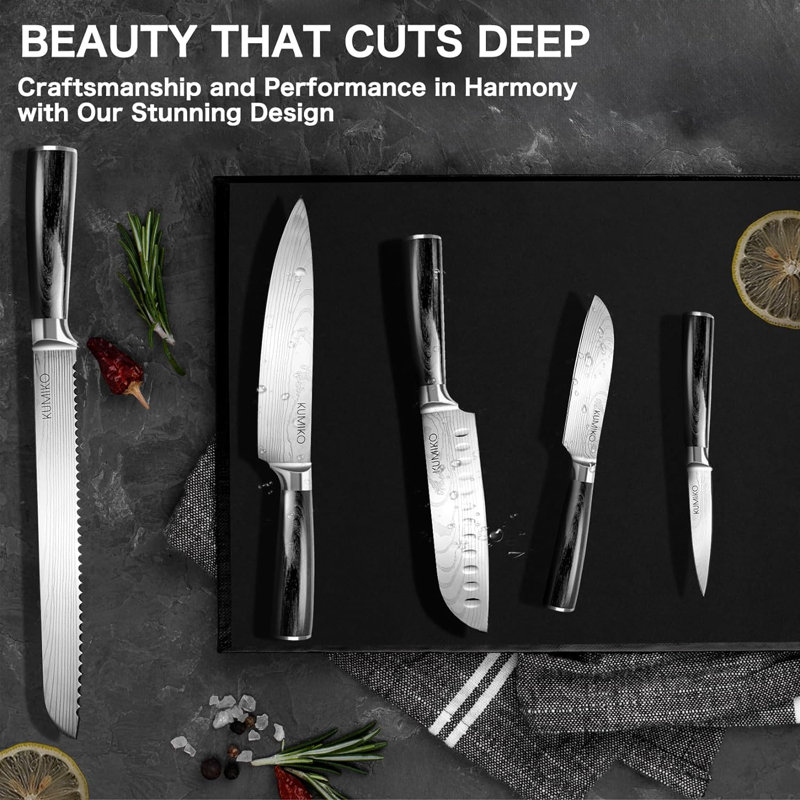 Ensemble de couteaux de cuisine noir