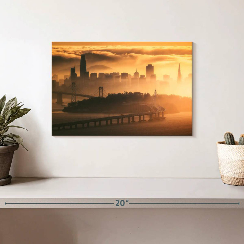 Sireci San Francisco Sunset Fog, 8" H x 12" W