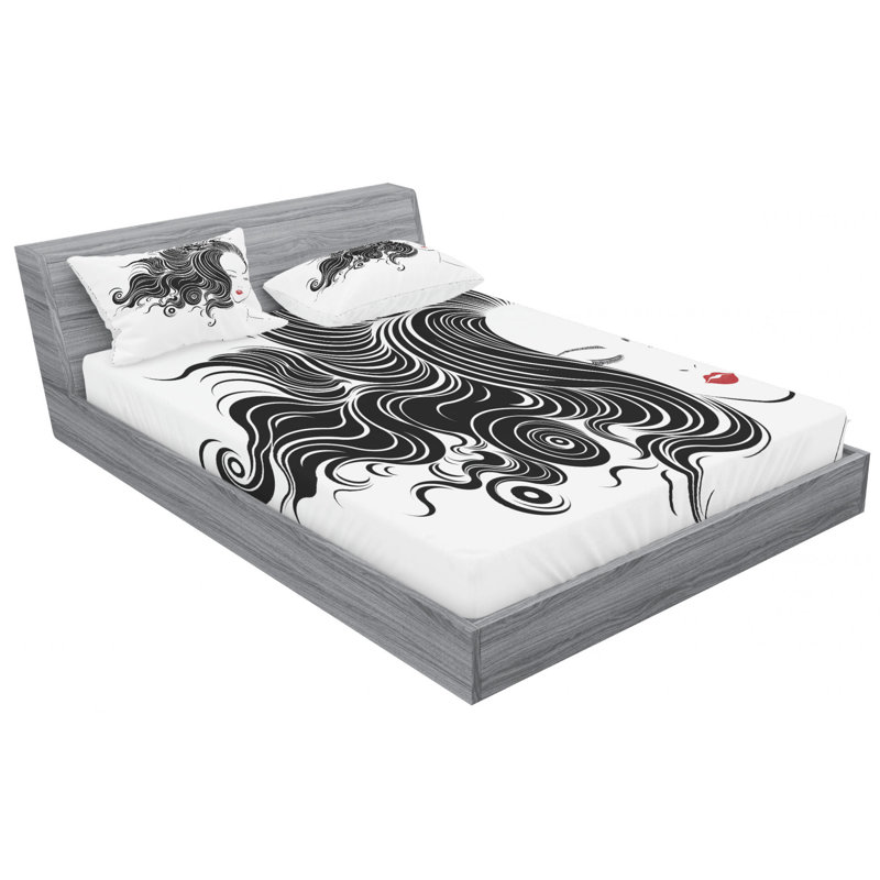 Microfiber Sheet Set, Queen Sheet Set + Fitted Sheet + 2 Pillowcases