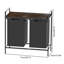 Organisateur de panier à linge, panier à linge avec tablette et 2 sacs amovibles, organisateur de panier à linge sale pour salle de bain et dortoir, 2 x 11,8 gallons (44,5 L)