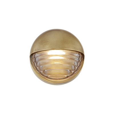 Palais Single Light Glass Dimmable LED Flush Mounted Sconce