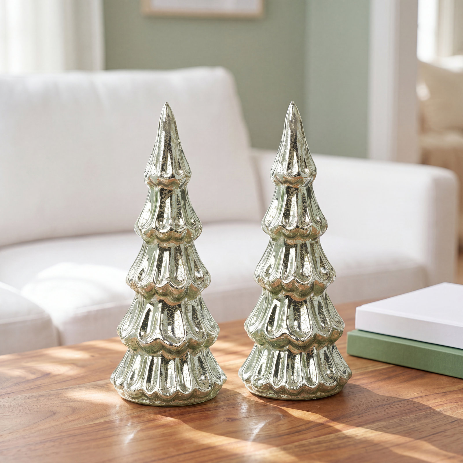 Hanife Lighted Glass Tree, 8.5" H x 3.25" W x 3.25" D