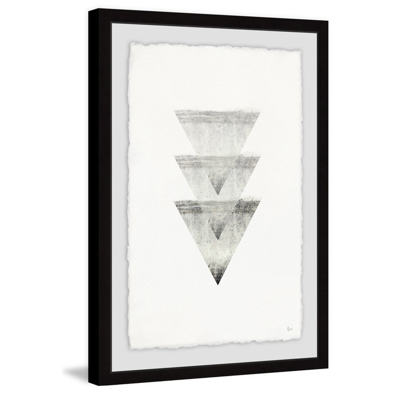 « triple triangle cônes », impression encadrée, H 12 po x l 8 po x P 1,5 po